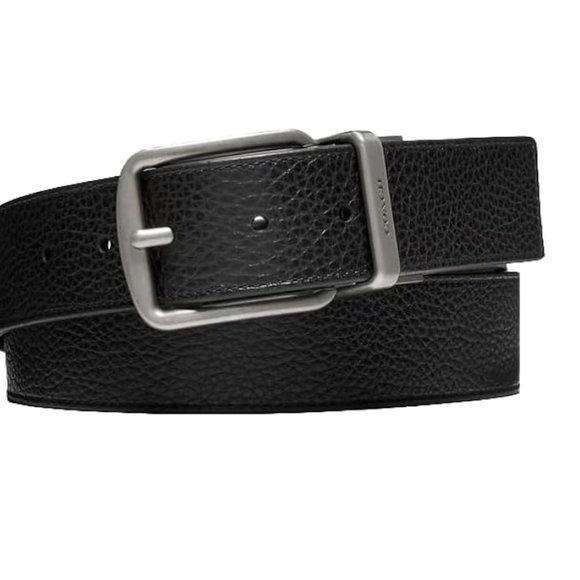 NWT! COACH Men's Harness Buckle Cut To Size Reversible Belt, 38 Mm - Picture 1 of 7